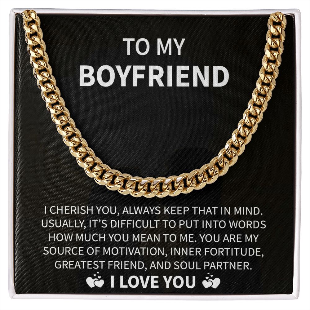 To My Boyfriend | Soul Partner | Cuban Link Chain