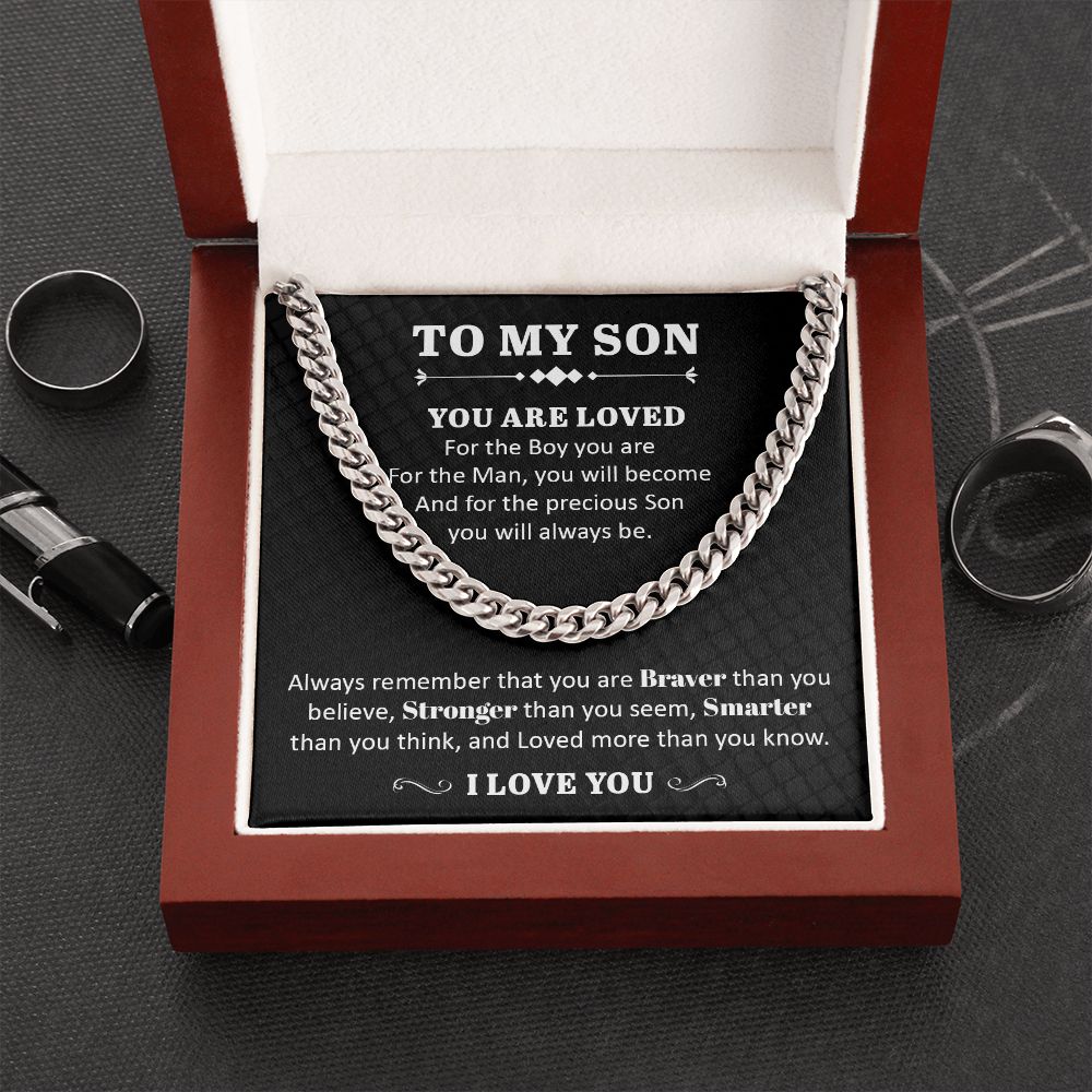 To My Son | Loved | Cuban Link Chain