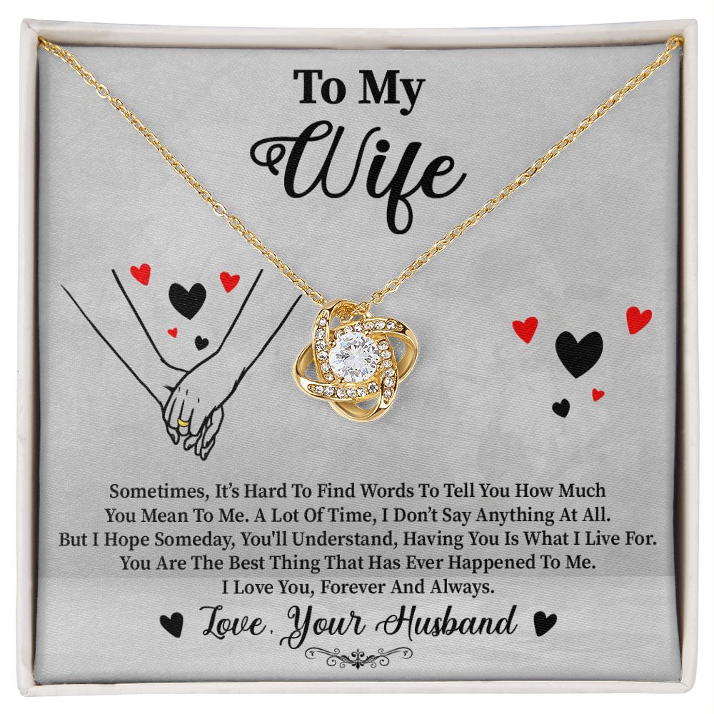 To My Wife | Best | Love Knot Necklace
