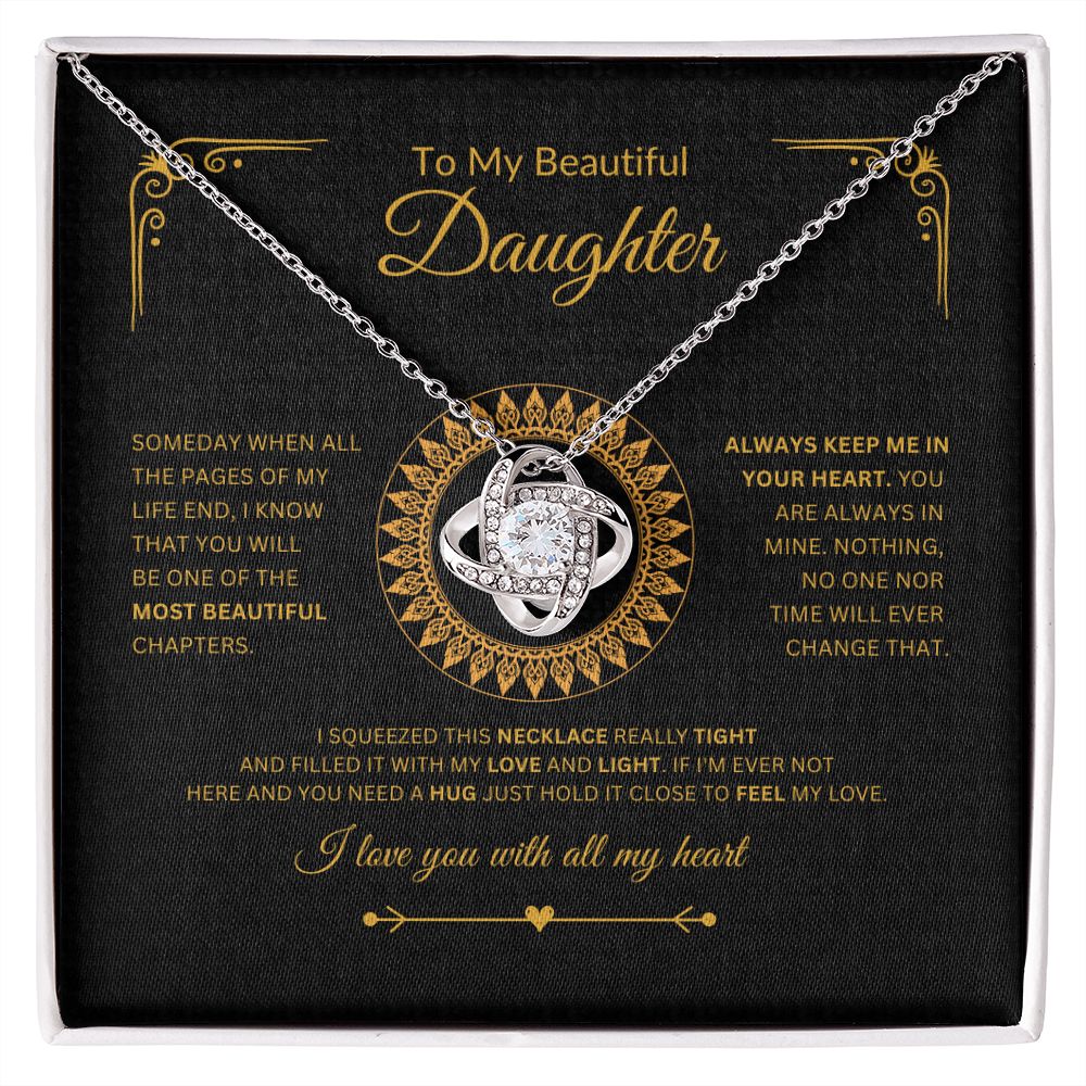 To My Daughter | Vintage Card | Love Knot Necklace