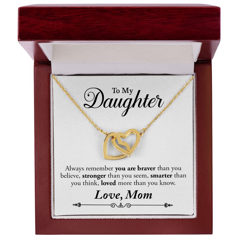 To My Daughter | Loved | Interlocking Hearts Necklace
