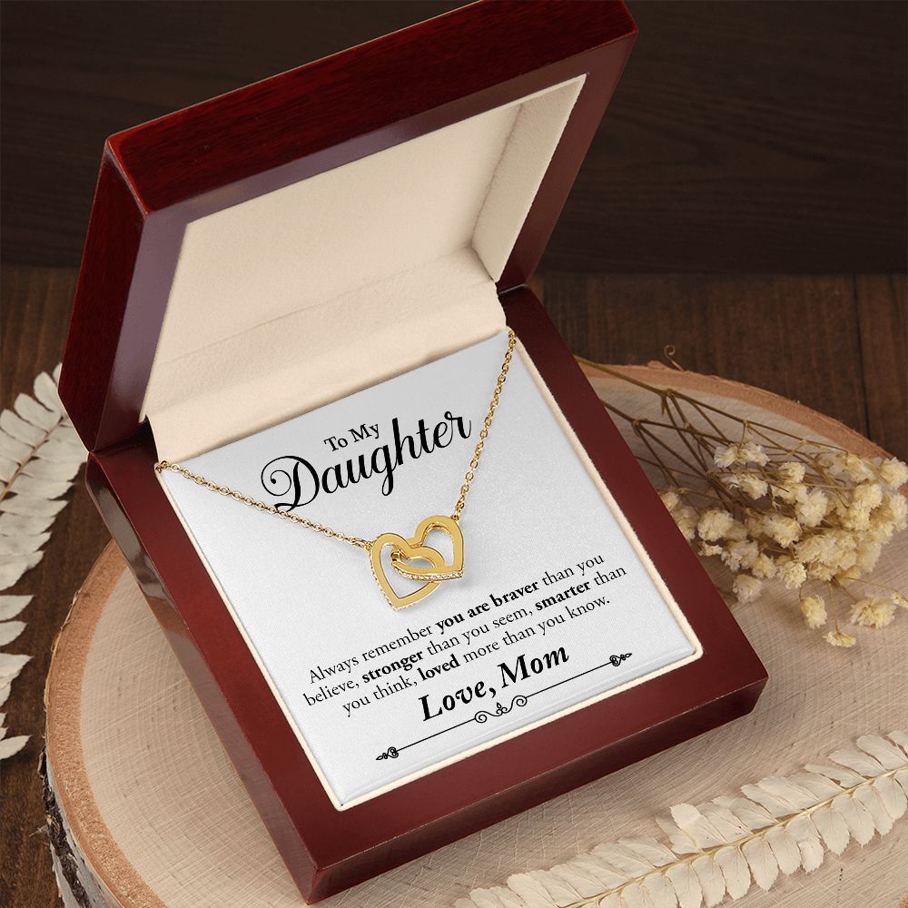 To My Daughter | Loved | Interlocking Hearts Necklace