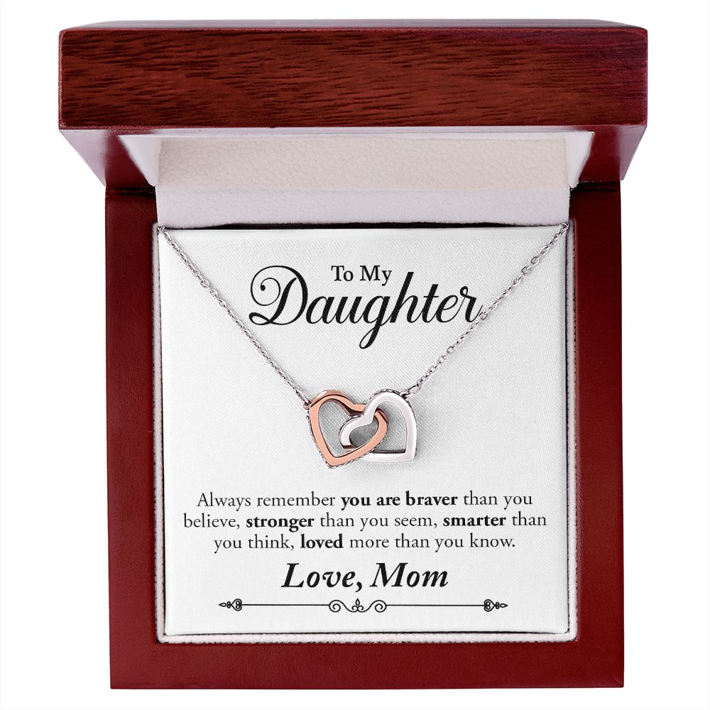 To My Daughter | Loved | Interlocking Hearts Necklace