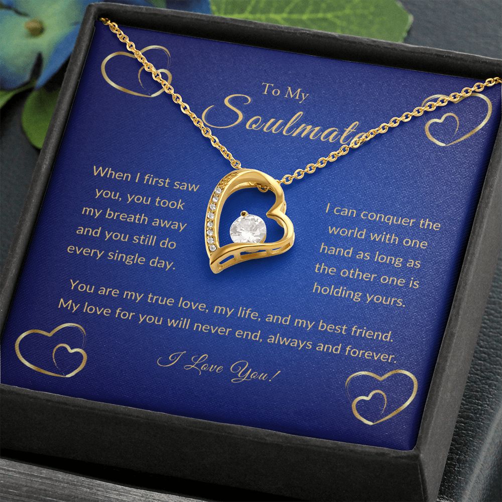 To My Soulmate I True Hearts | Forever Love Necklace