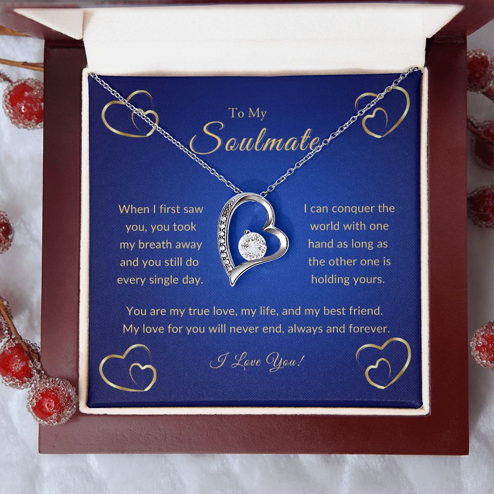 To My Soulmate I True Hearts | Forever Love Necklace