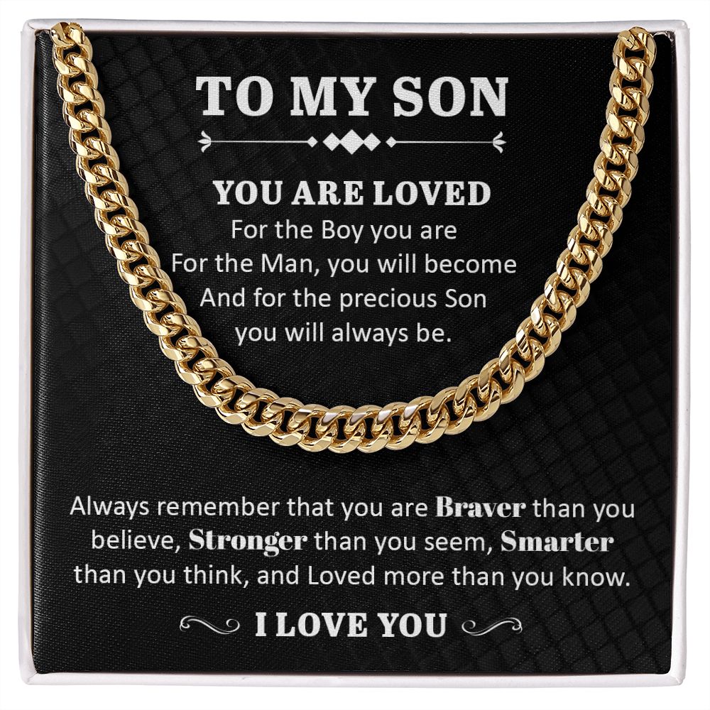 To My Son | Loved | Cuban Link Chain