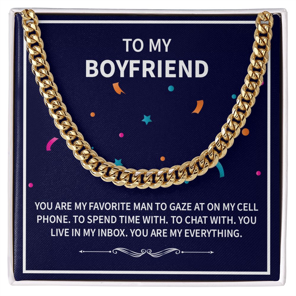 To My Boyfriend | Favorite | Cuban Link Chain