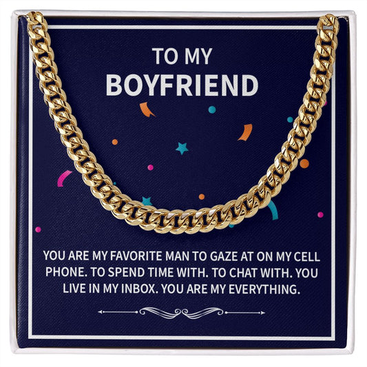 To My Boyfriend | Favorite | Cuban Link Chain