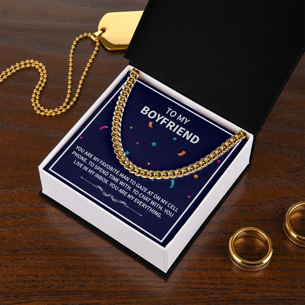 To My Boyfriend | Favorite | Cuban Link Chain
