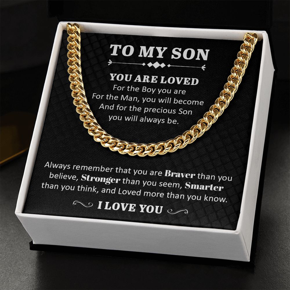 To My Son | Loved | Cuban Link Chain