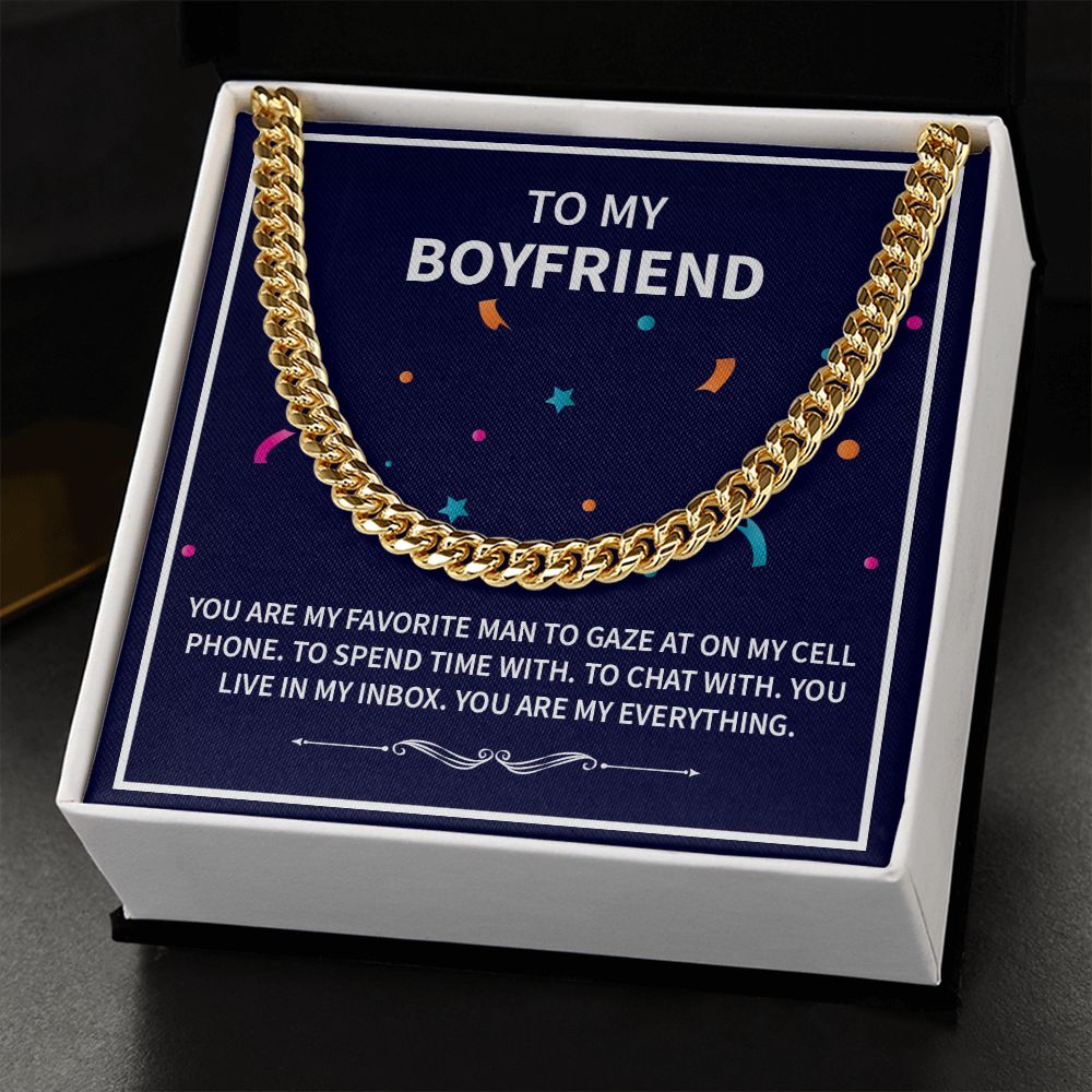 To My Boyfriend | Favorite | Cuban Link Chain