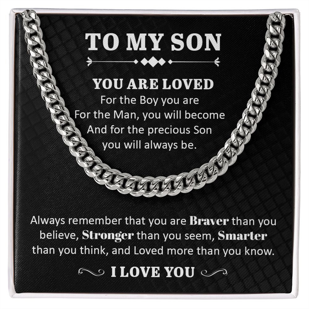 To My Son | Loved | Cuban Link Chain