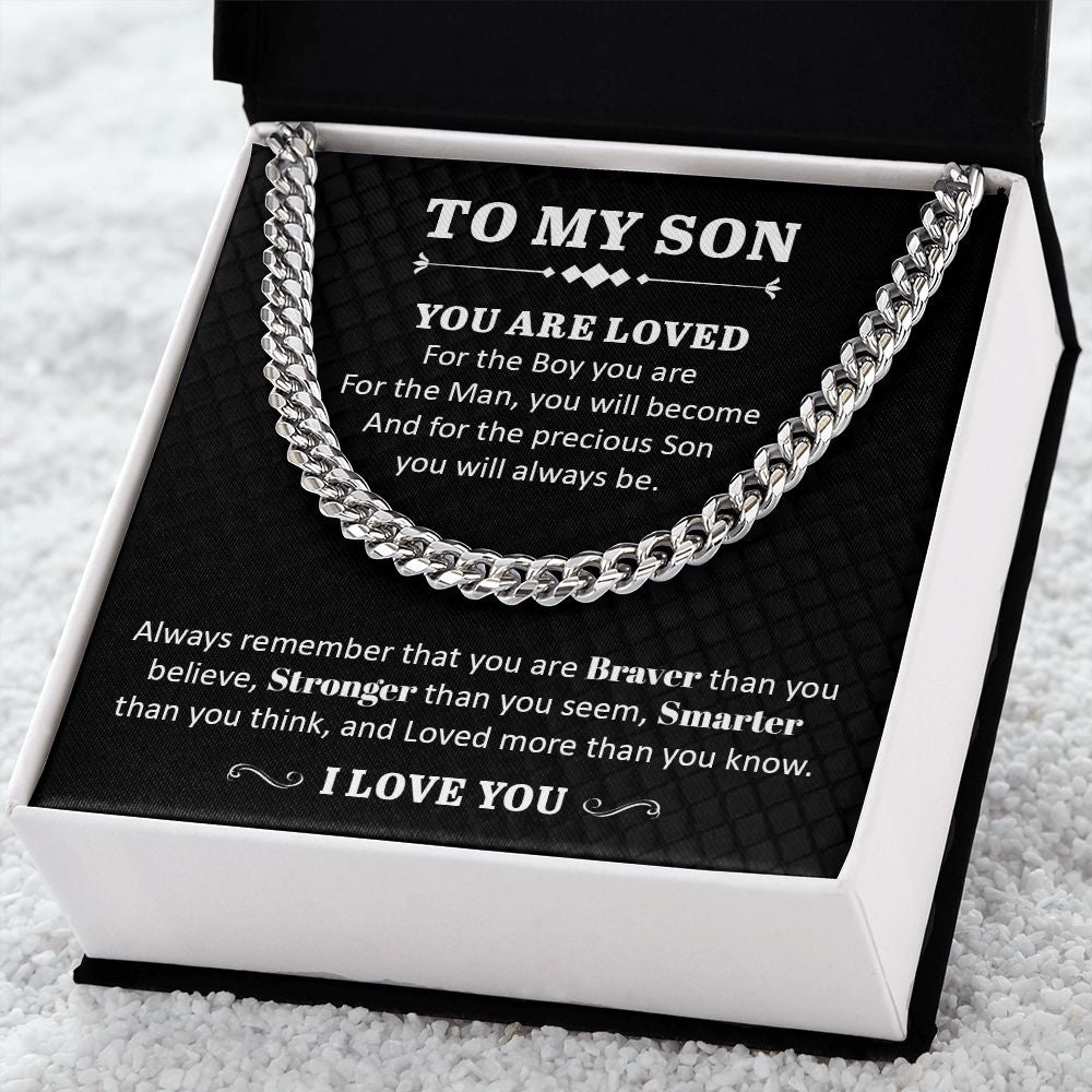 To My Son | Loved | Cuban Link Chain