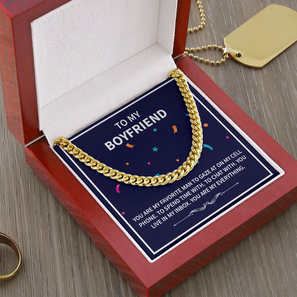 To My Boyfriend | Favorite | Cuban Link Chain