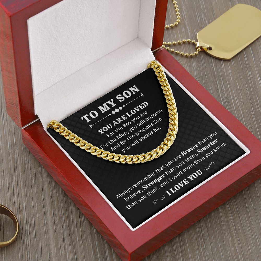 To My Son | Loved | Cuban Link Chain