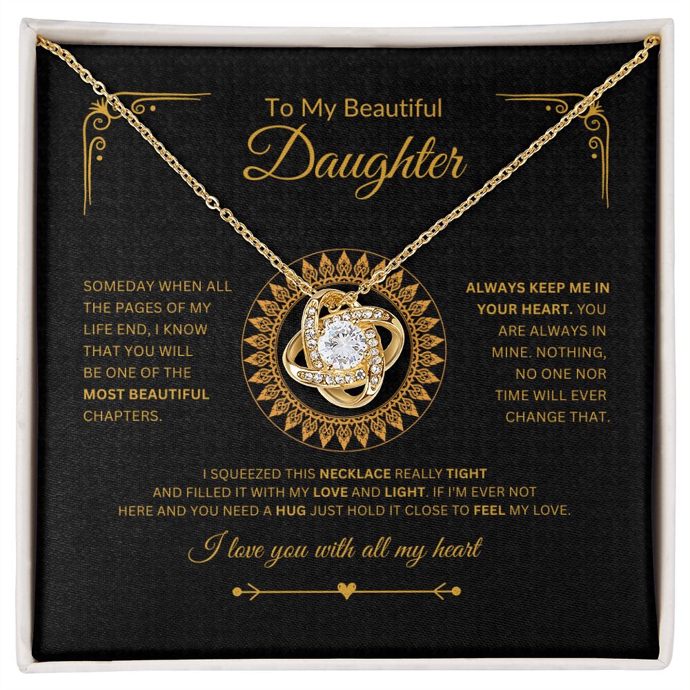 To My Daughter | Vintage Card | Love Knot Necklace