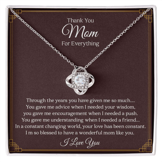To My Mom | Everything | Love Knot Necklace