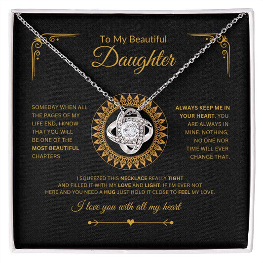 To My Daughter | Vintage Card | Love Knot Necklace