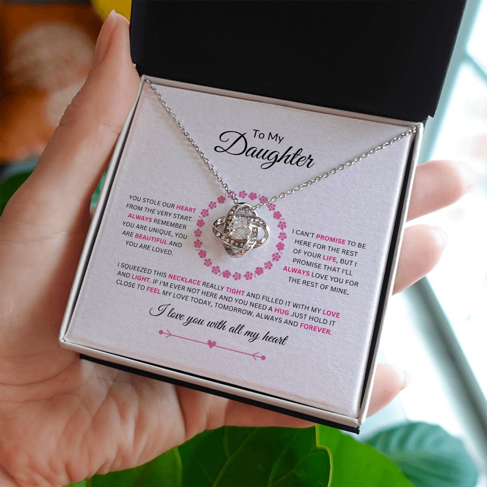 To My Daughter | My Heart | Love Knot Necklace