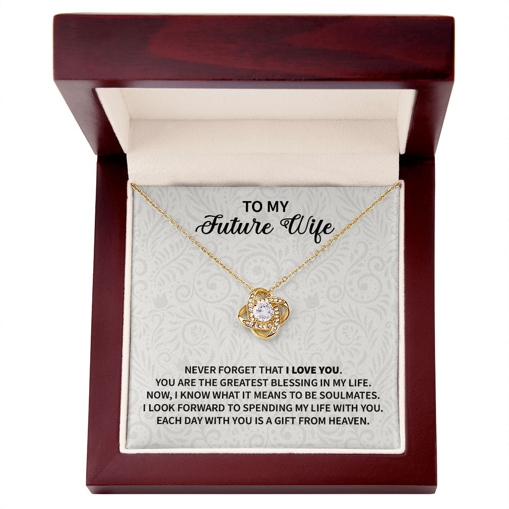 To My Future Wife | Never Forget | Love Knot Necklace