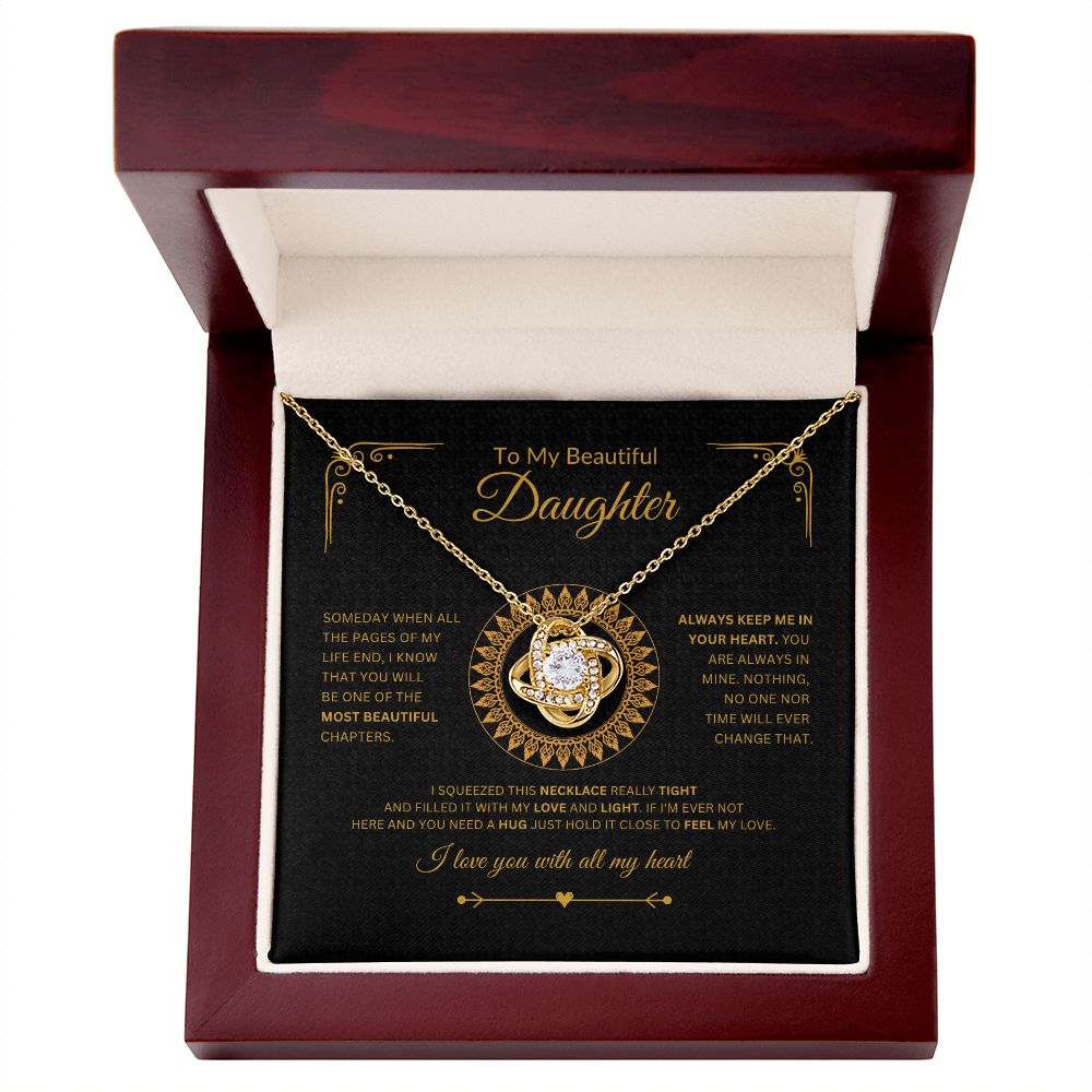 To My Daughter | Vintage Card | Love Knot Necklace