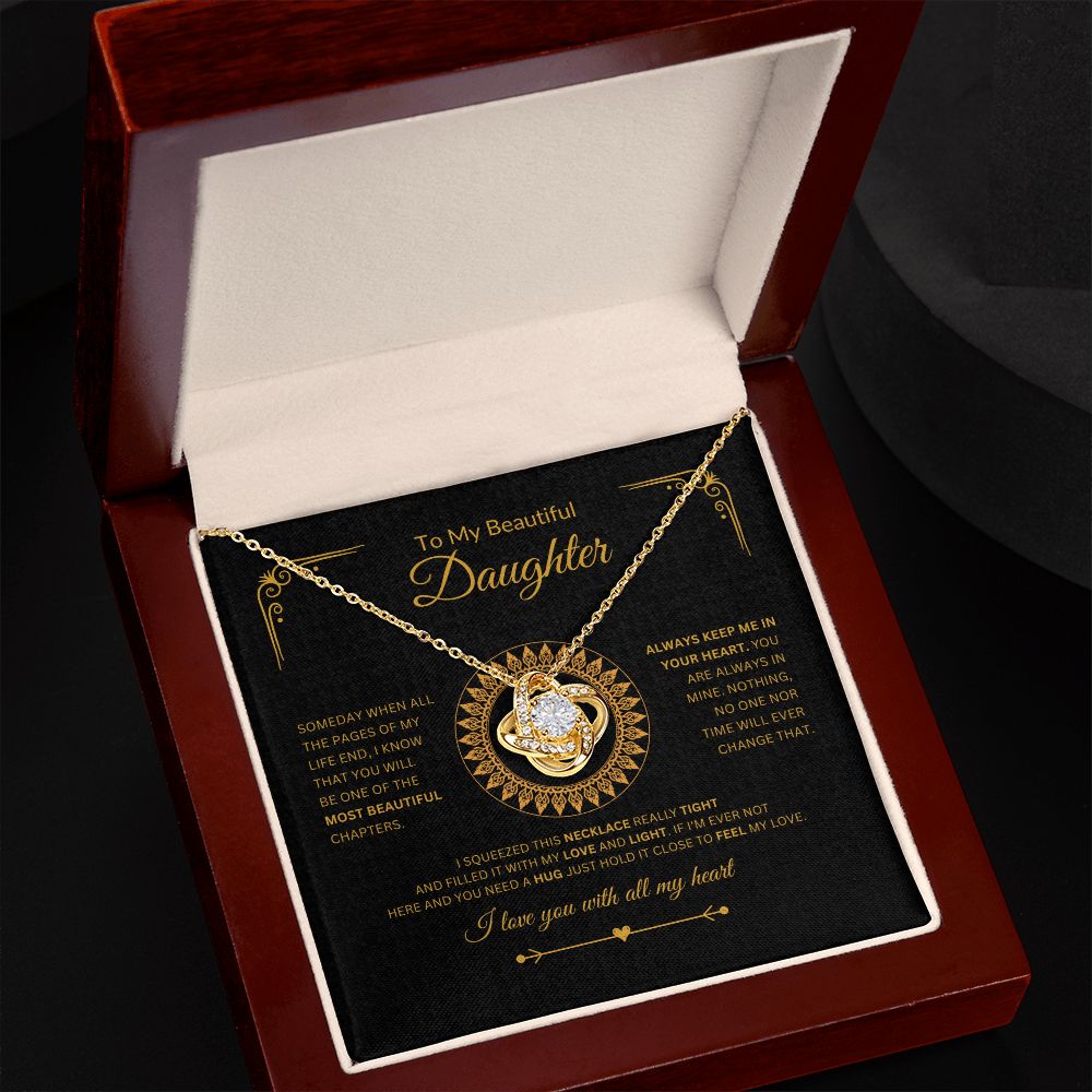 To My Daughter | Vintage Card | Love Knot Necklace