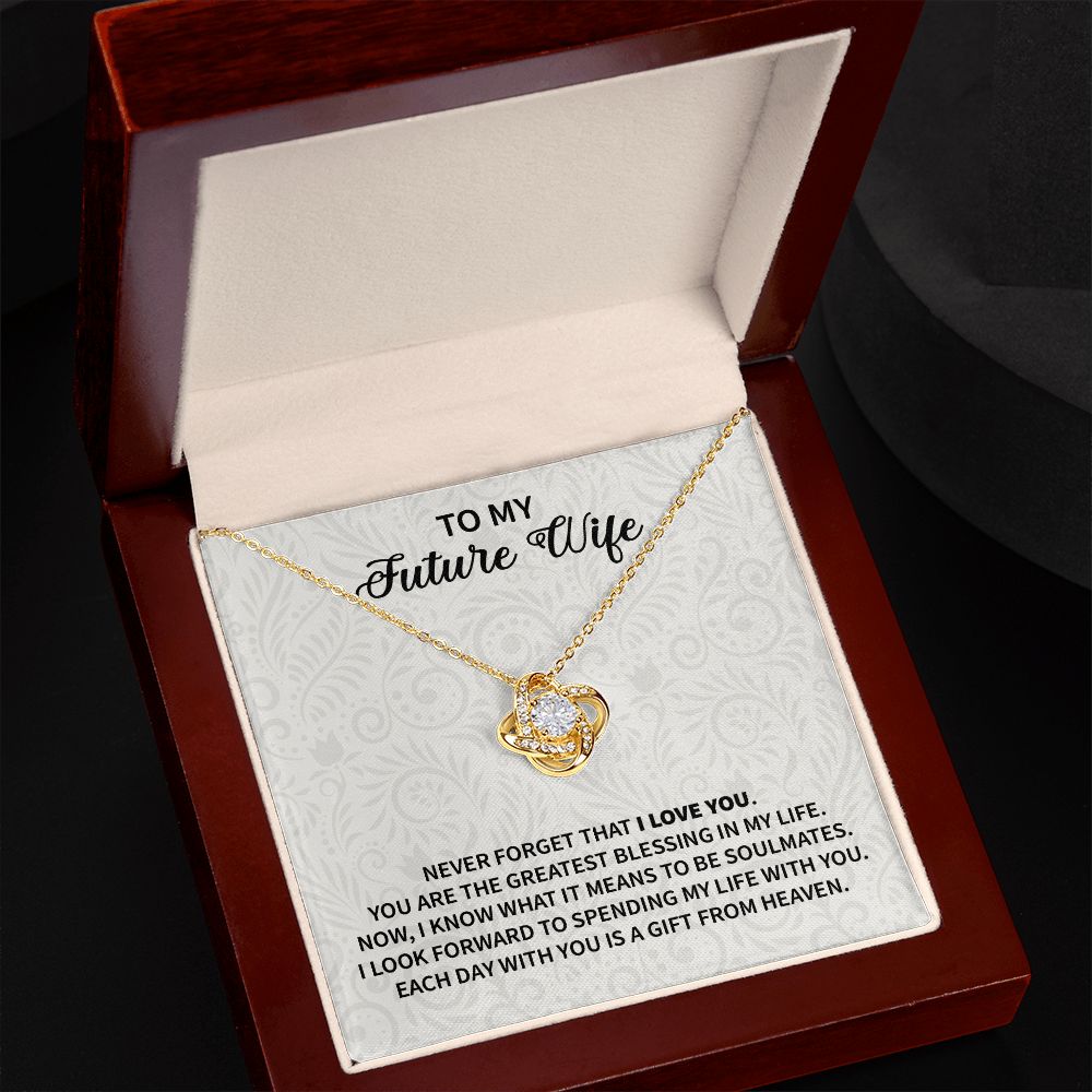 To My Future Wife | Never Forget | Love Knot Necklace