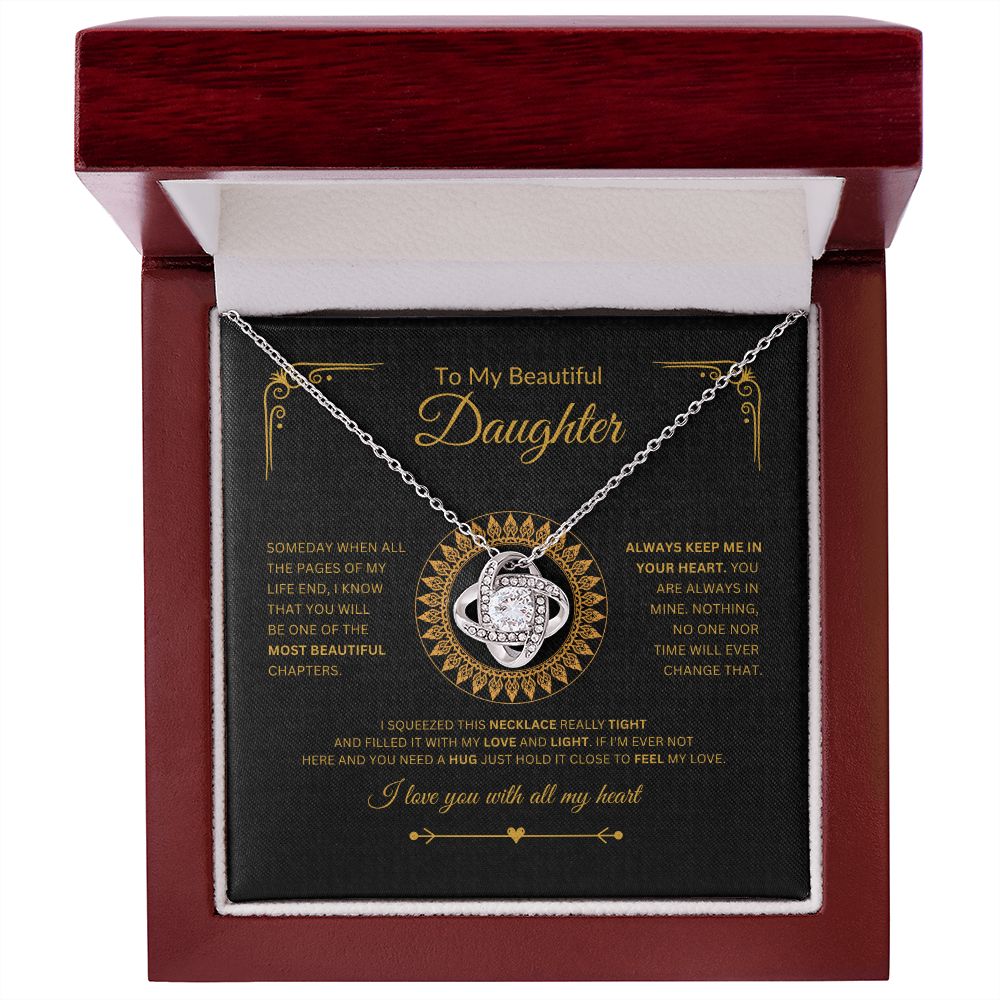 To My Daughter | Vintage Card | Love Knot Necklace