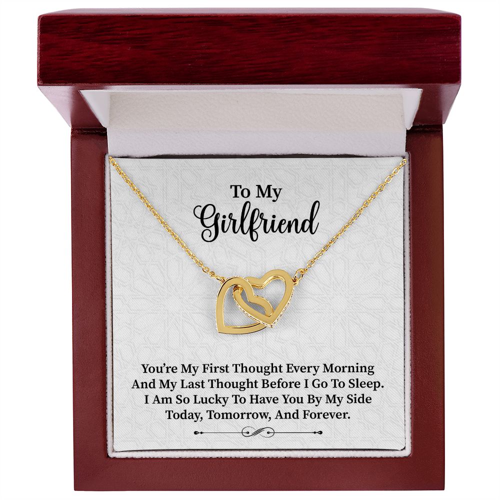 To My Girlfriend | My | Interlocking Hearts Necklace