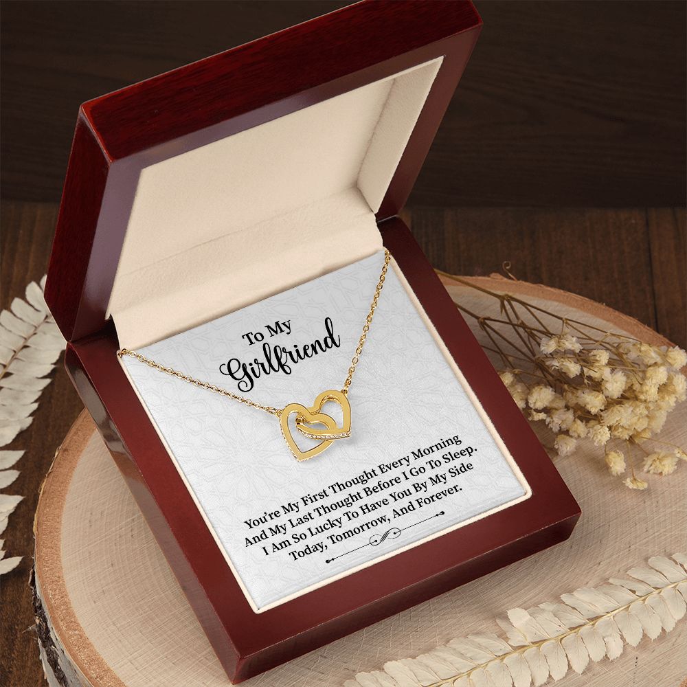 To My Girlfriend | My | Interlocking Hearts Necklace