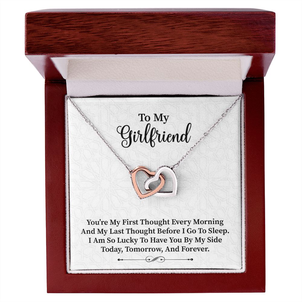 To My Girlfriend | My | Interlocking Hearts Necklace