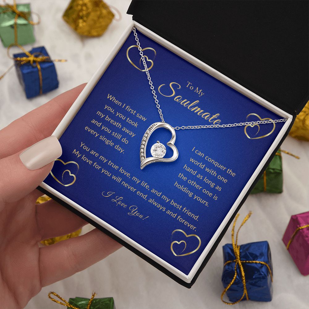 To My Soulmate I True Hearts | Forever Love Necklace