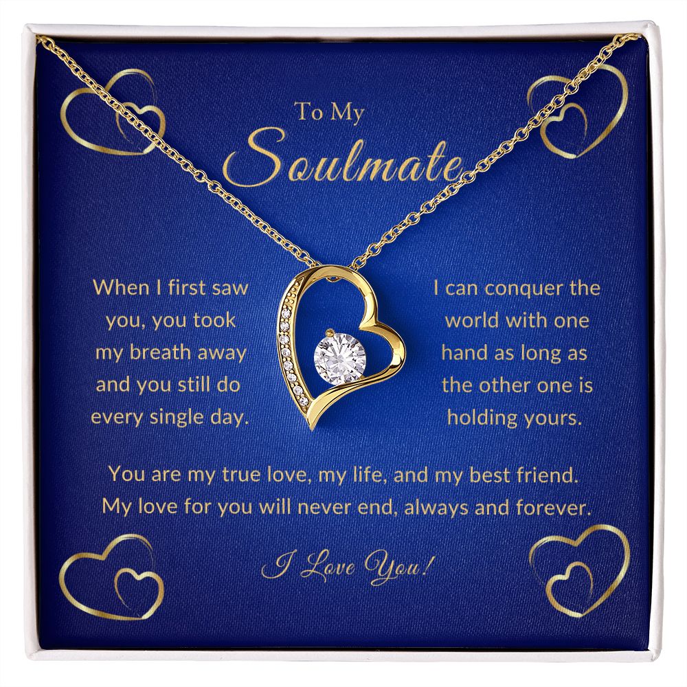 To My Soulmate I True Hearts | Forever Love Necklace
