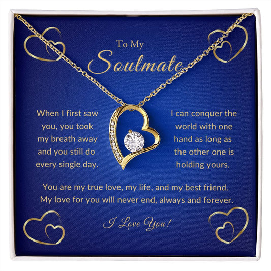 To My Soulmate I True Hearts | Forever Love Necklace