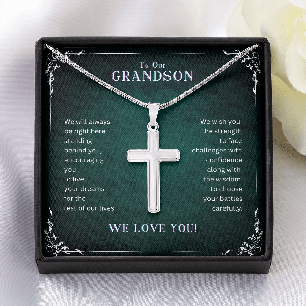 Grandson | Always | Artisan Cross Necklace