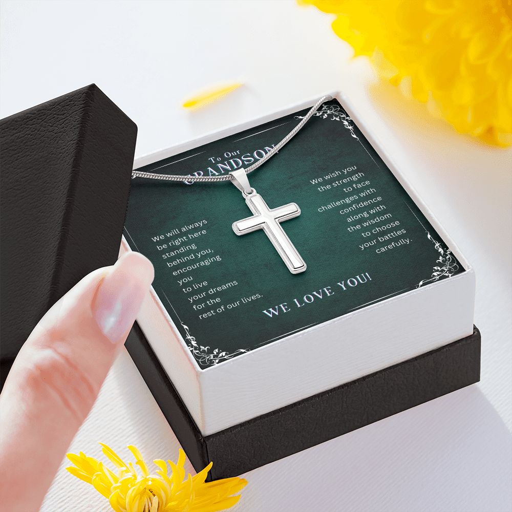 Grandson | Always | Artisan Cross Necklace