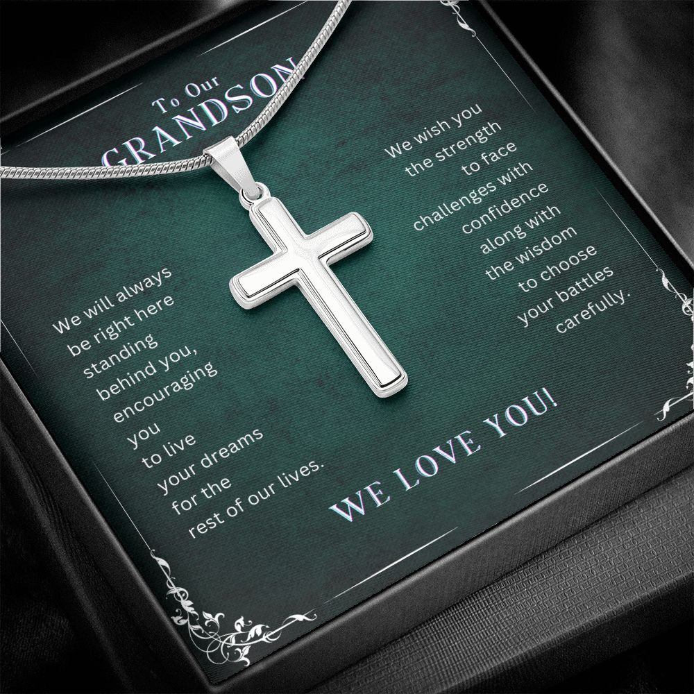 Grandson | Always | Artisan Cross Necklace