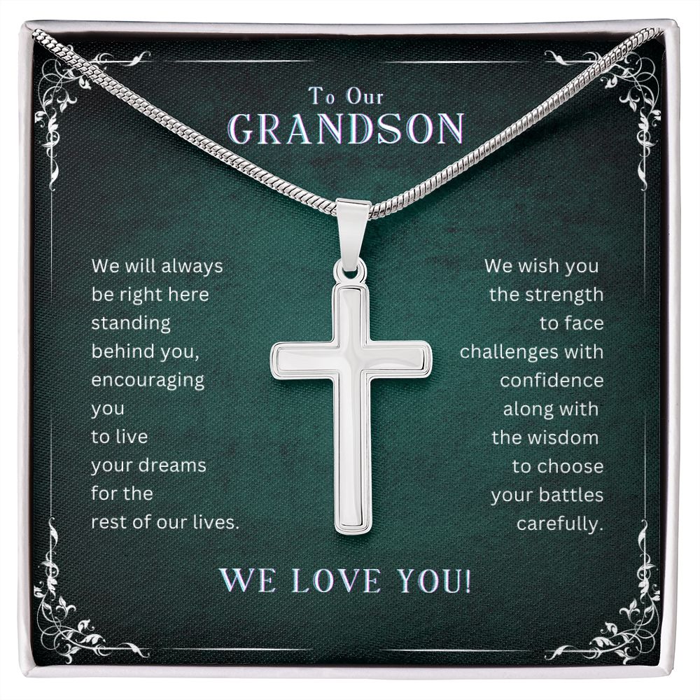 Grandson | Always | Artisan Cross Necklace