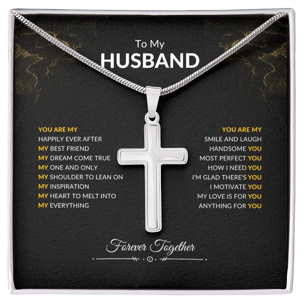 To My Husband | You Are | Artisan Cross Necklace