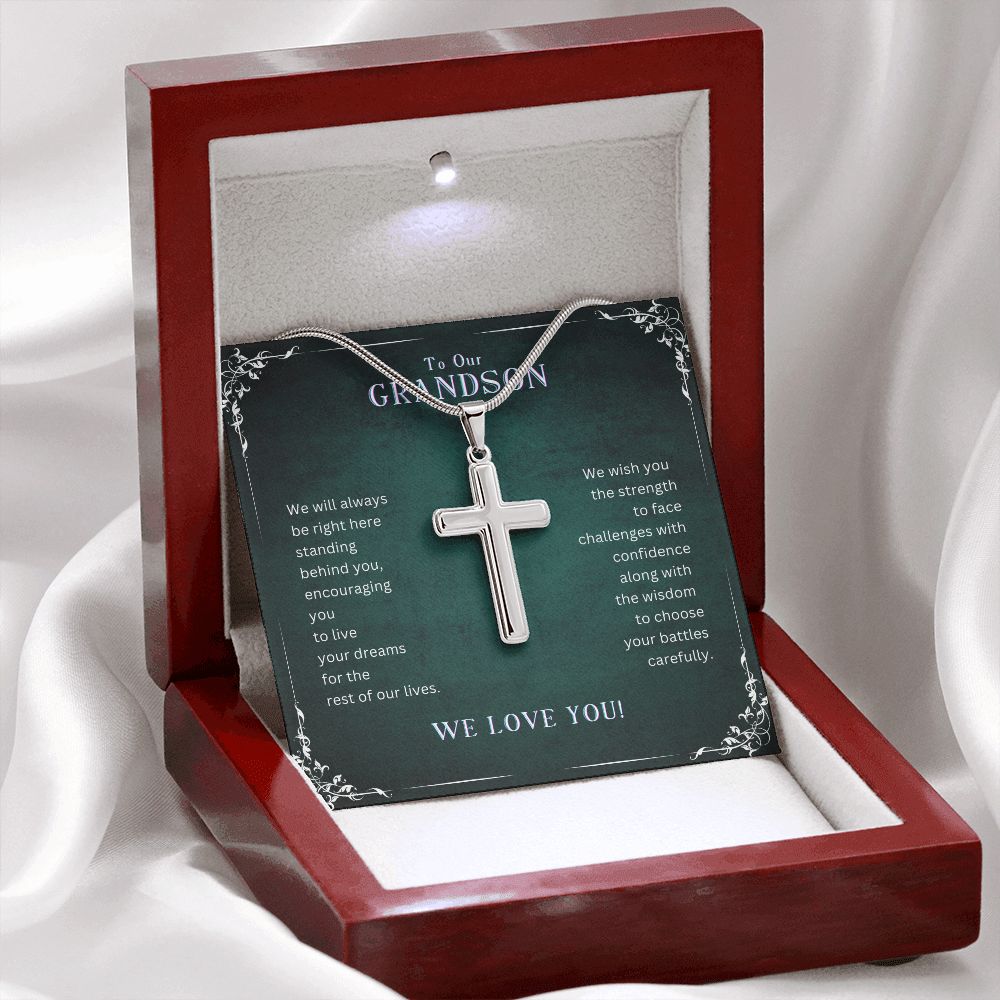 Grandson | Always | Artisan Cross Necklace