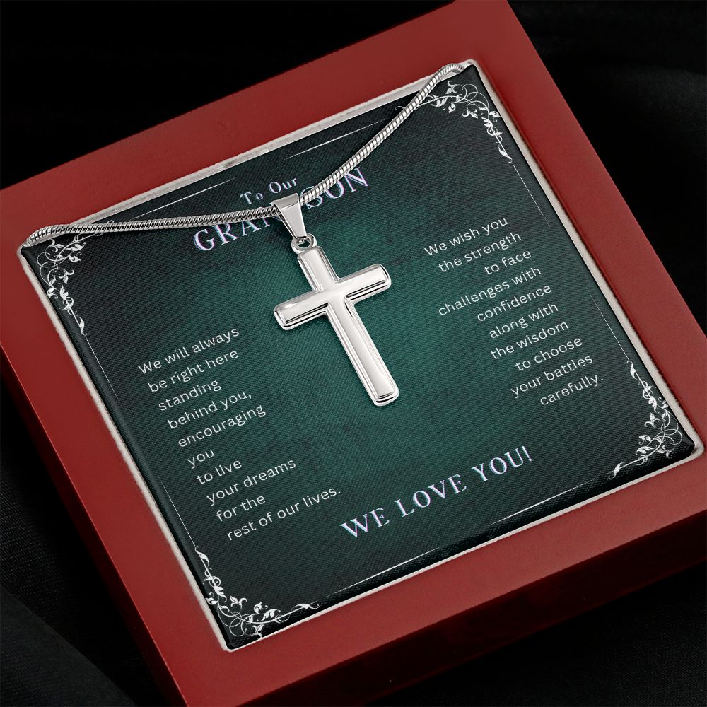 Grandson | Always | Artisan Cross Necklace